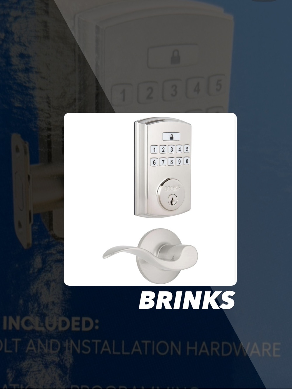 NIB Brinks Keyless Entry Deadbolt And Doorknob Set